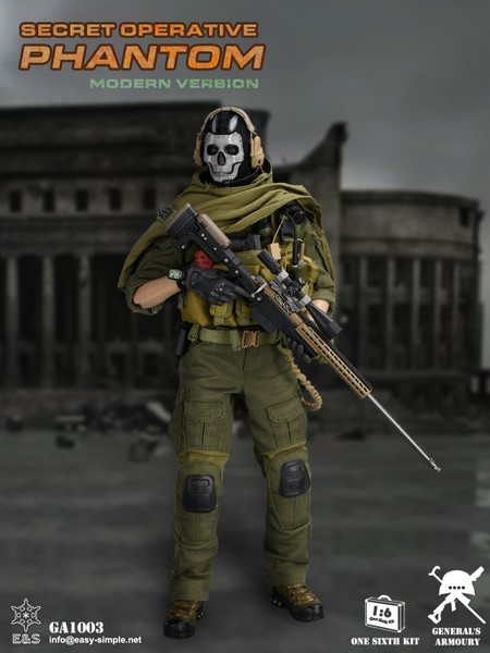 Figurka Ghost - Call of Duty (Secret Operative Phantom Modern Version) 1/6 Figure