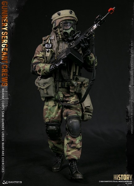 Figurka Gunnery Sergreant Crews - Marine Corps Saw Gunner Urban Warfare Exercices 1/6 Action Figure