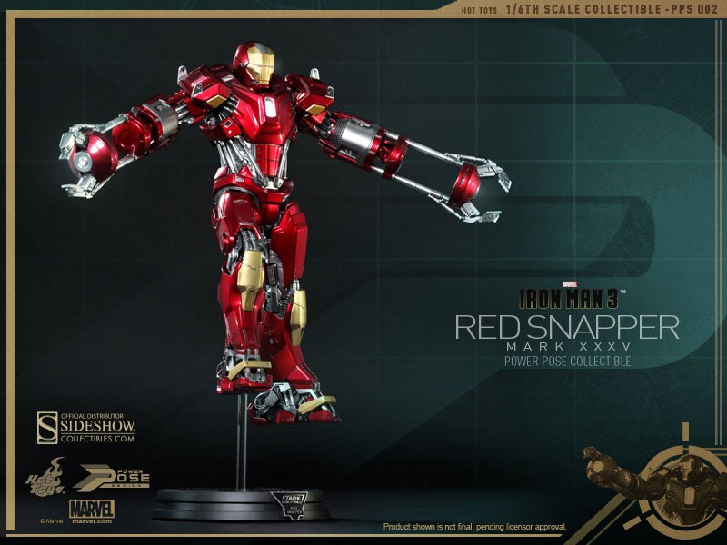 Figurka Iron Man Mark XXXV Red Snapper-Iron Man 3 Power Pose Series Figure 1/6