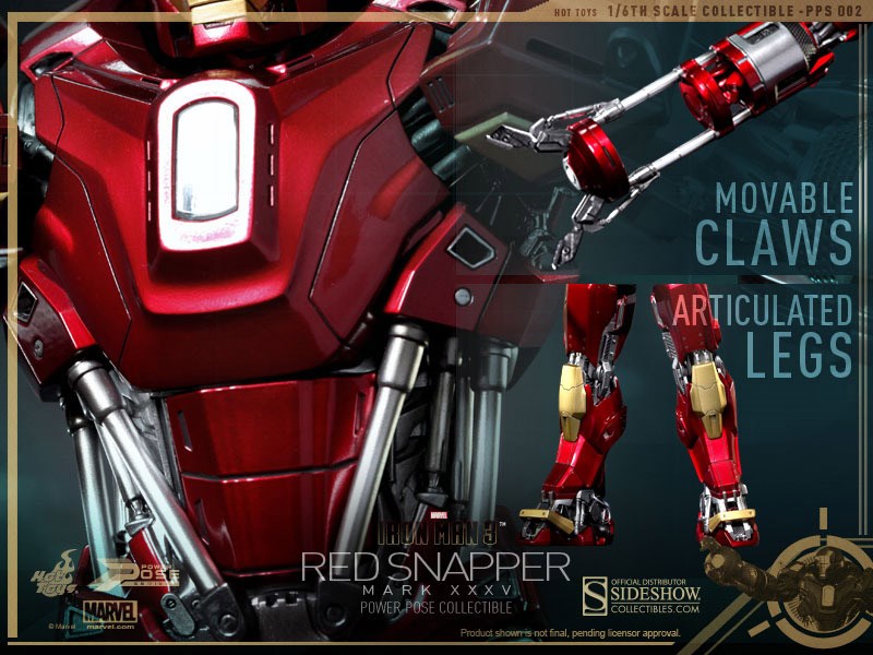 Figurka Iron Man Mark XXXV Red Snapper-Iron Man 3 Power Pose Series Figure 1/6