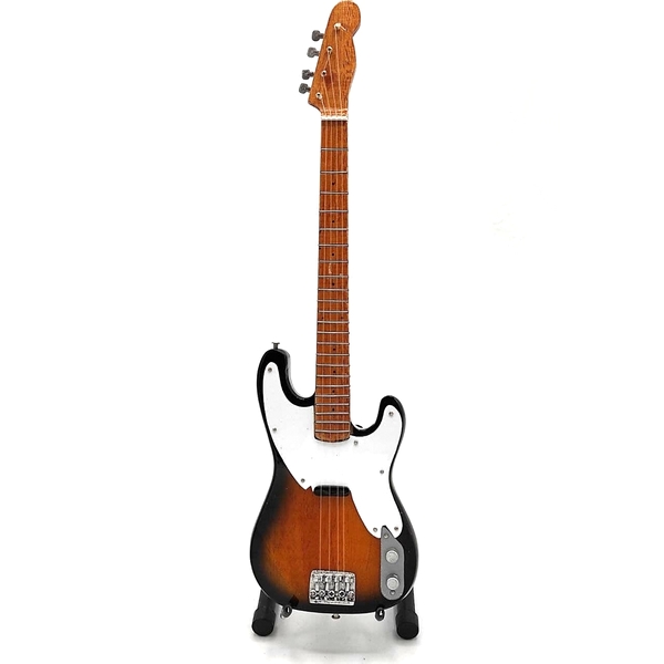 Miniature Basse Sting The Police – Réplique Guitare Basse 1951 – Ornement Décoratif Fait Main Avec Boîte Cadeau – Collection Musicale