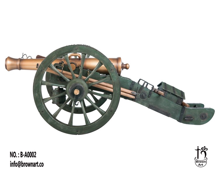 Dělo French Gribeauval 12 Pounder Cannon (Weathered Version) 1/6 Military Replica