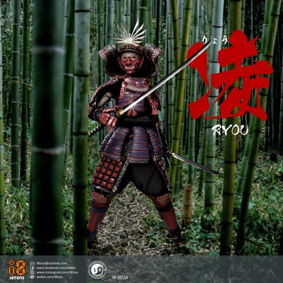 Figurka Ryou Female Samurai in Red Armor 1/6 Action Figure