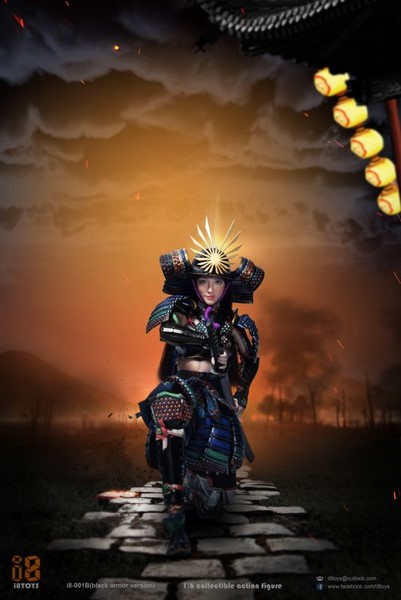 Figurka Rin Female Samurai in Black Armor 1/6 Action Figure