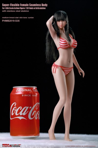 Figurka ženy Caucasian Suntan Female Super Flexible Seamless Body 1/6 Middle Bust