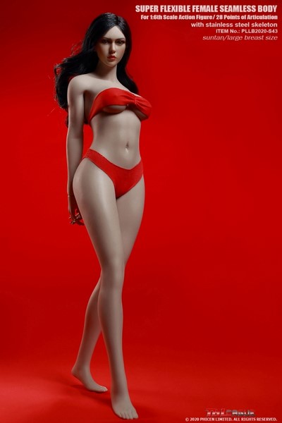 Figurka ženy Caucasian Suntan Female Super Flexible Seamless Body 1/6 Large Bust