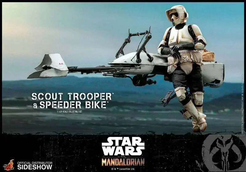 Figurka Scout Trooper & Speeder Bike - Star Wars The Mandalorian Action Figure 1/6