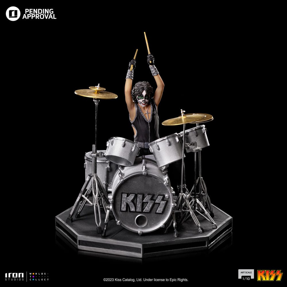 Soška Peter Criss Limited Edtition - Kiss Art Scale Statue 1/10