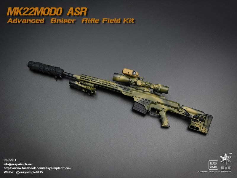 Sada zbraní s výstrojí MK22MOD0 ASR Advanced Sniper Rifle Field Kit Set (3 Colors Camo)