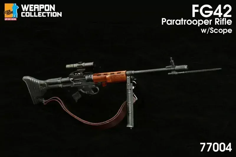 Zbraň pro 1/6 figurky - Fallschirmgewehr FG42 Assault Rifle with Scope (Black)