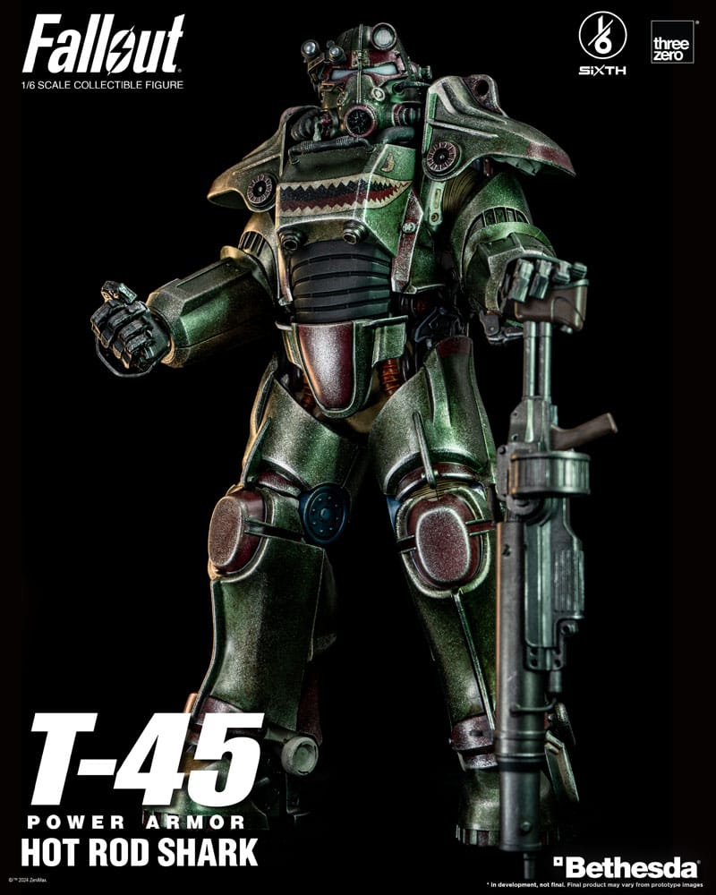 Figurka T-45 Hot Rod Shark Power Armor - Fallout FigZero Action Figure 1/6