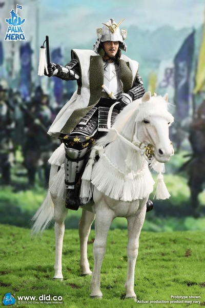 Figurka Uesugi Kenshin + White Horse - Palm Hero Japan Samurai Series 3 Action Figure 1/12