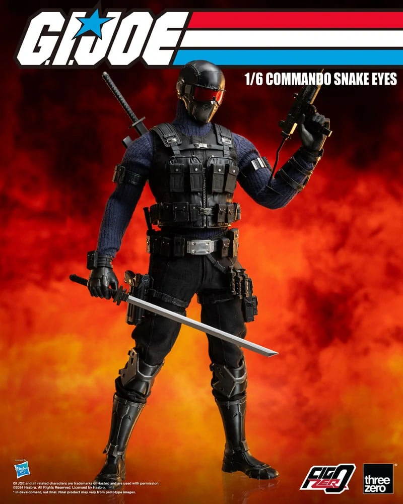 Figurka Commando Snake Eyes - G.I. Joe FigZero Action Figure 1/6