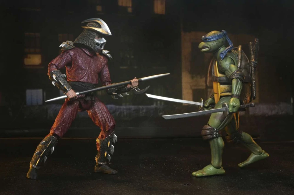 Figurky Roof Top Battle Shredder vs Leo - Teenage Mutant Ninja Turtles (1990 Movie) Action Figure
