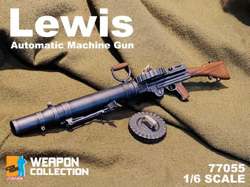 Zbraň pro 1/6 figurky Lewis Automatic Machine Gun (Black)