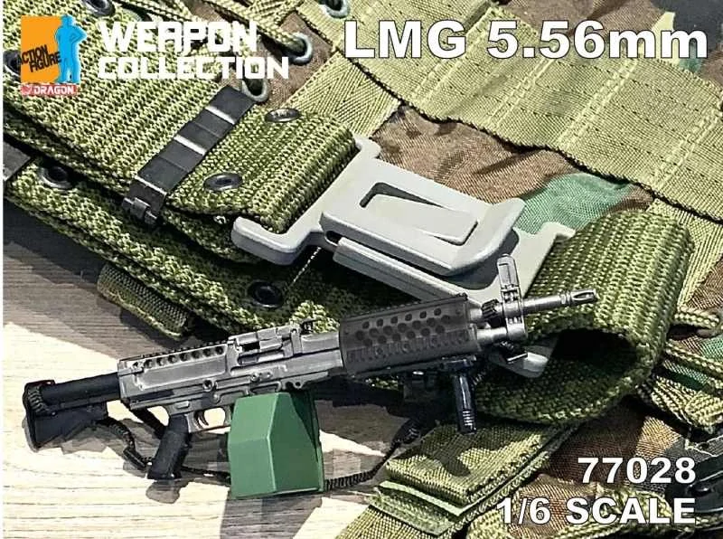 Zbraň pro 1/6 figurky 5,56mm Light Machine Gun (Black)