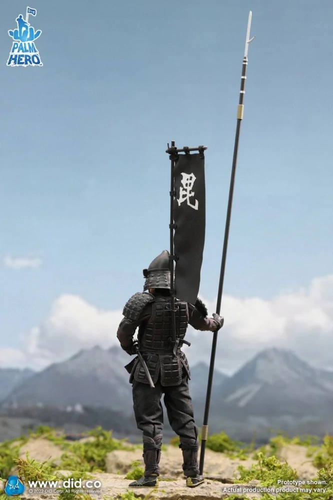Figurka Black Japan Sengoku Soldier - Palm Hero Japan Samurai Series Action Figure 1/12