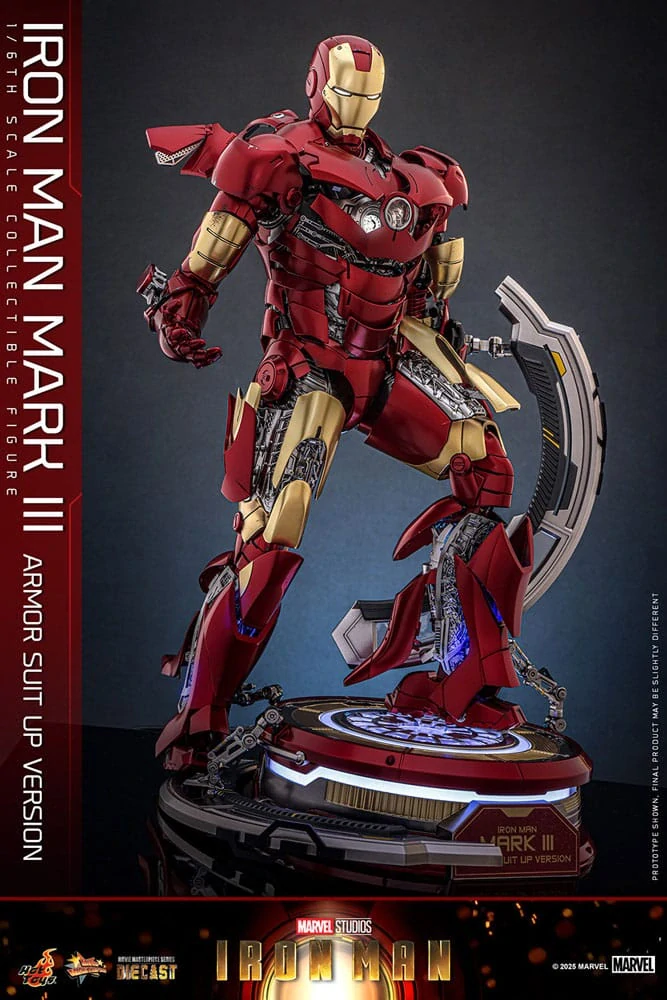 Figurka Iron Man Mark III (Armor Suit Up Version) - Iron Man Movie Masterpiece Diecast Action Figure 1/6