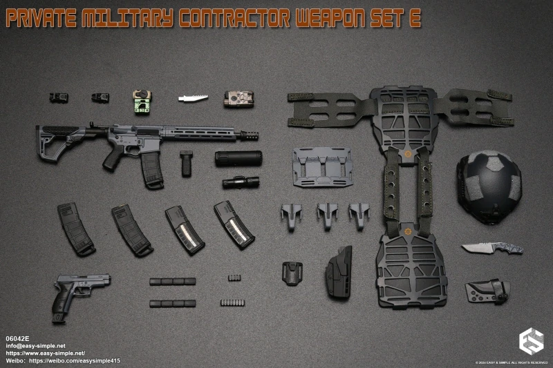 Zbraň pro 1/6 figurky Private Military Contractor Weapon Set E (Black)