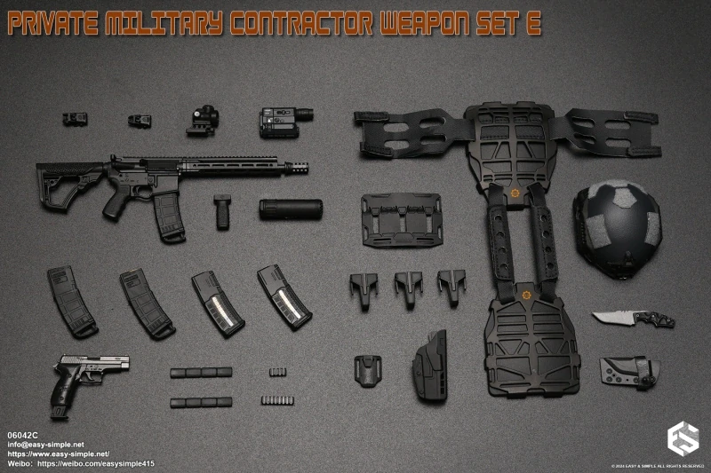 Zbraň pro 1/6 figurky Private Military Contractor Weapon Set E (Black)