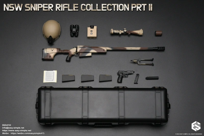 Zbraň pro 1/6 figurky NSW Sniper Rifle Collection Part III (3 Colors Camo)