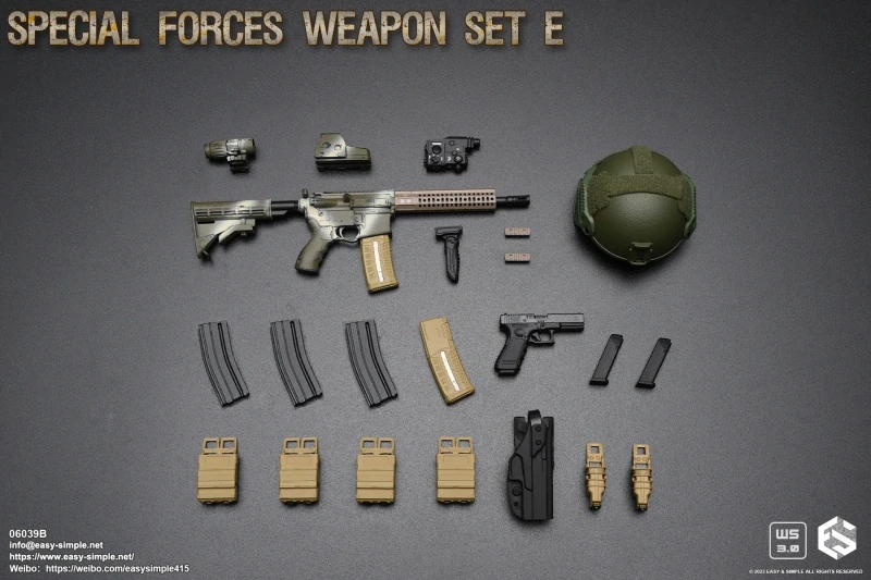 Zbraň pro 1/6 figurky Special Forces Weapon Set E  Colors Camo)