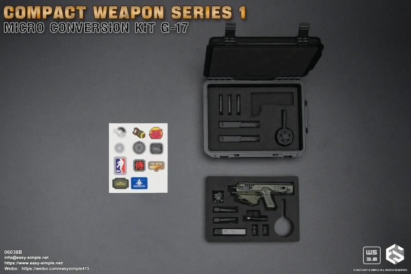 Zbraň pro 1/6 figurky Compact Weapon Series 1 - Micro Conversion Kit G-17 (Olive Drab)