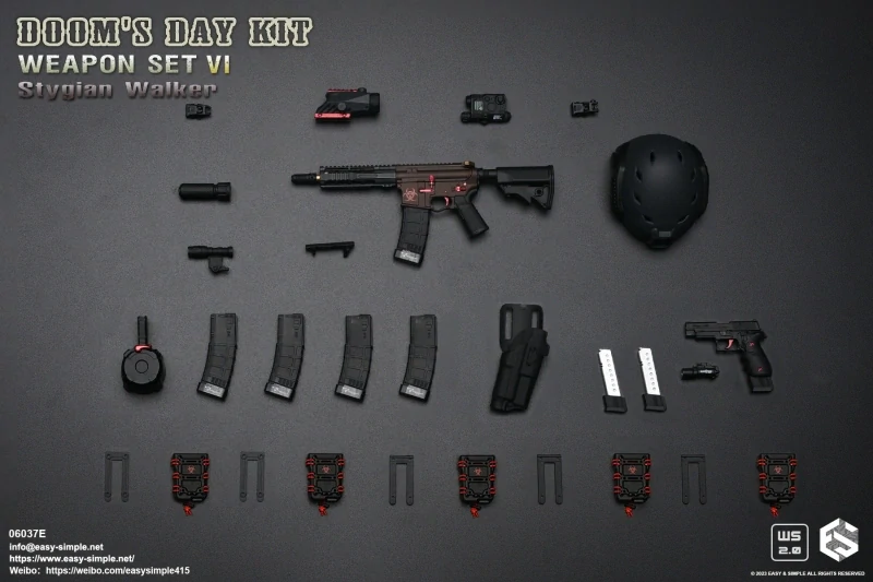 Zbraň pro 1/6 figurky Doom's Day Kit Weapon Set VI - Stygian Walker (Black)