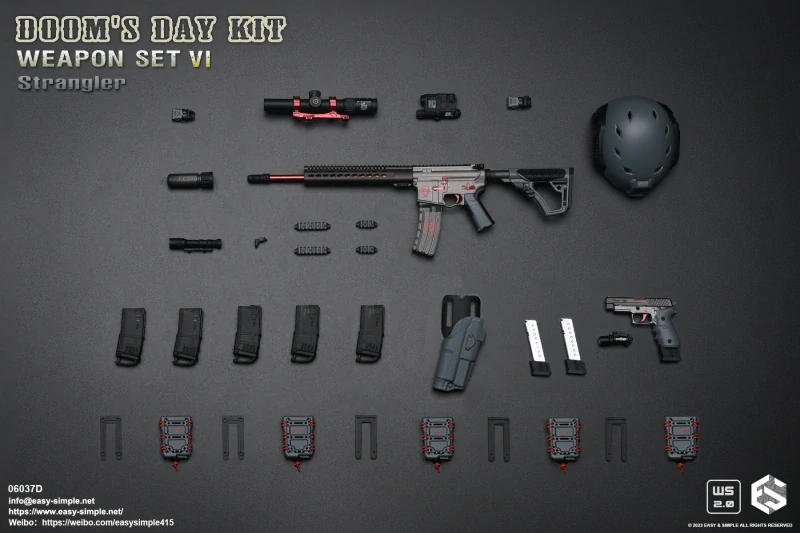 Zbraň pro 1/6 figurky Doom's Day Kit Weapon Set VI - Strangler (Grey)