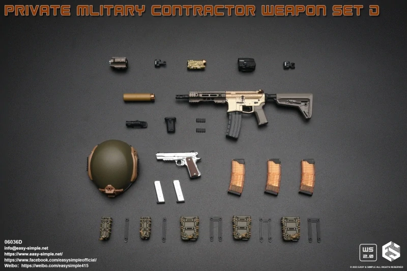 Zbraň pro 1/6 figurky Private Military Contractor Weapon Set D (Gold)