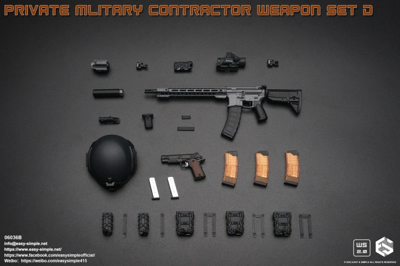 Zbraň pro 1/6 figurky Private Military Contractor Weapon Set D (Black)