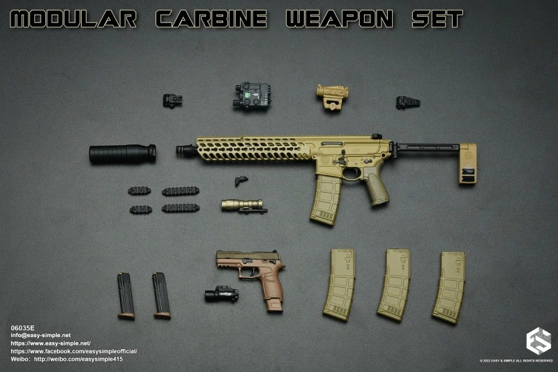 Zbraň pro 1/6 figurky Modular Carbine Weapon Set - MCX STD Pistol (Sand)