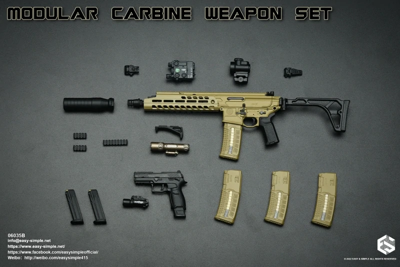 Zbraň pro 1/6 figurky Modular Carbine Weapon Set - MCX Virtus Carbine (Sand)