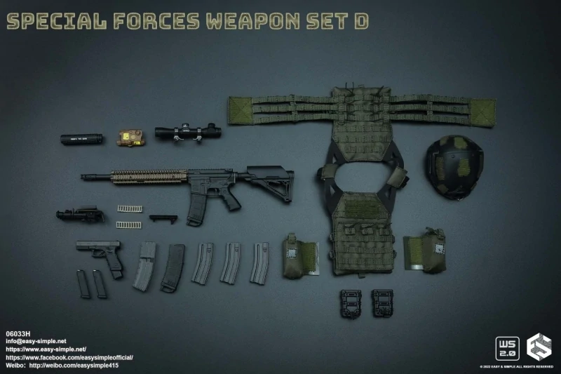 Zbraň pro 1/6 figurky Special Force Weapon Set D (Black)