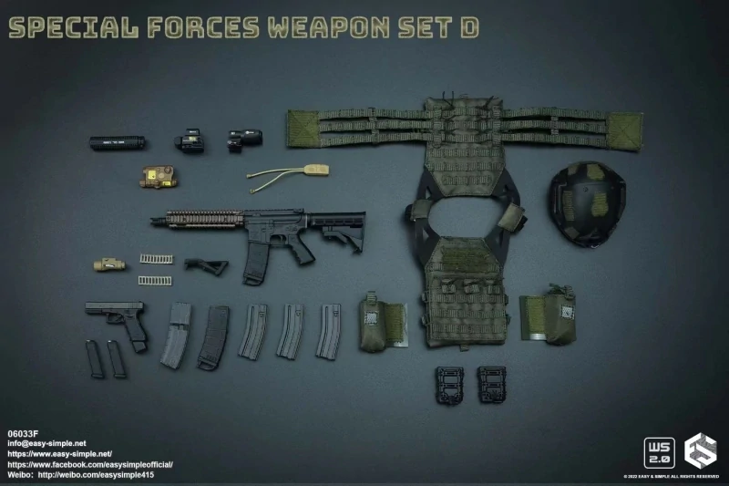 Zbraň pro 1/6 figurky Special Force Weapon Set D (Black)