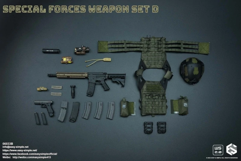 Zbraň pro 1/6 figurky Special Force Weapon Set D (Black)