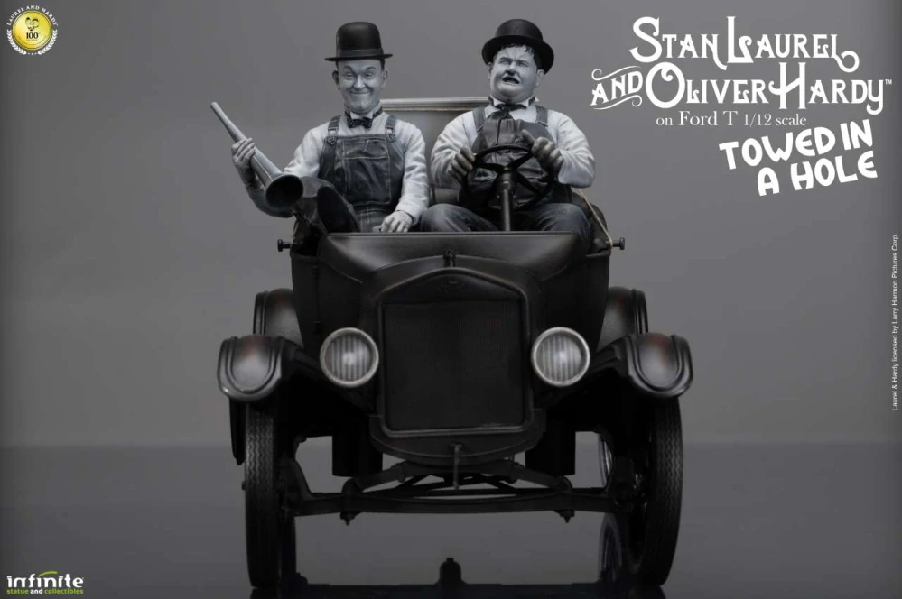 Soška Laurel & Hardy Towed In A Hole Ford T 1/12 Scale