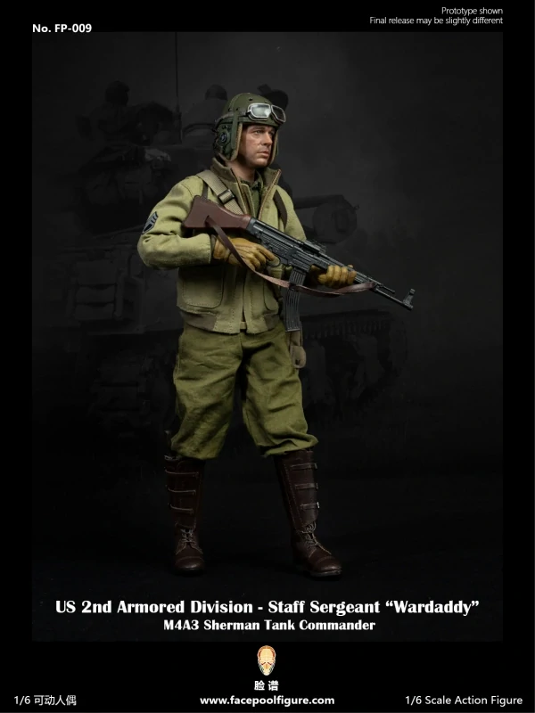 Figurka Don 'Wardaddy' Collier - M4A3 Sherman Tank Commander 1/6 Action Figure
