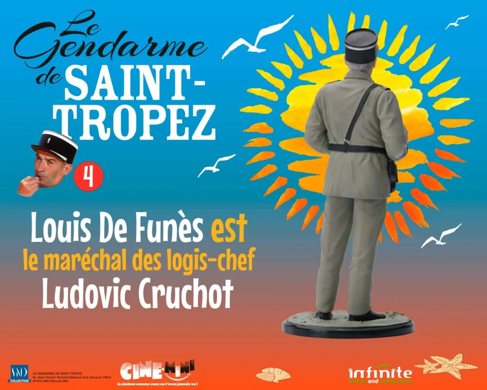 Soška Louis De Funes as Chef Ludovic Cruchot Statue