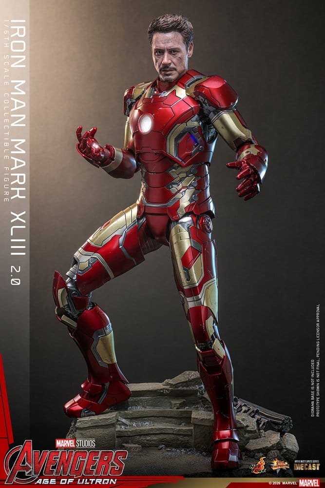 Figurka Iron Man Mark XLIII (2.0) - Avengers: Age of Ultron Movie Masterpiece Diecast Action Figure 1/6