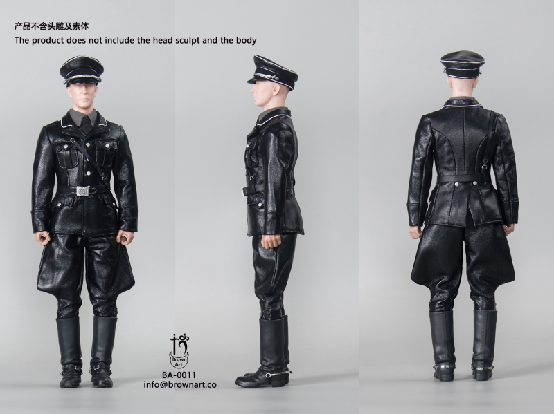 Sada oblečení pro 1/6 figurku WWII German Leather Uniform Set M36 