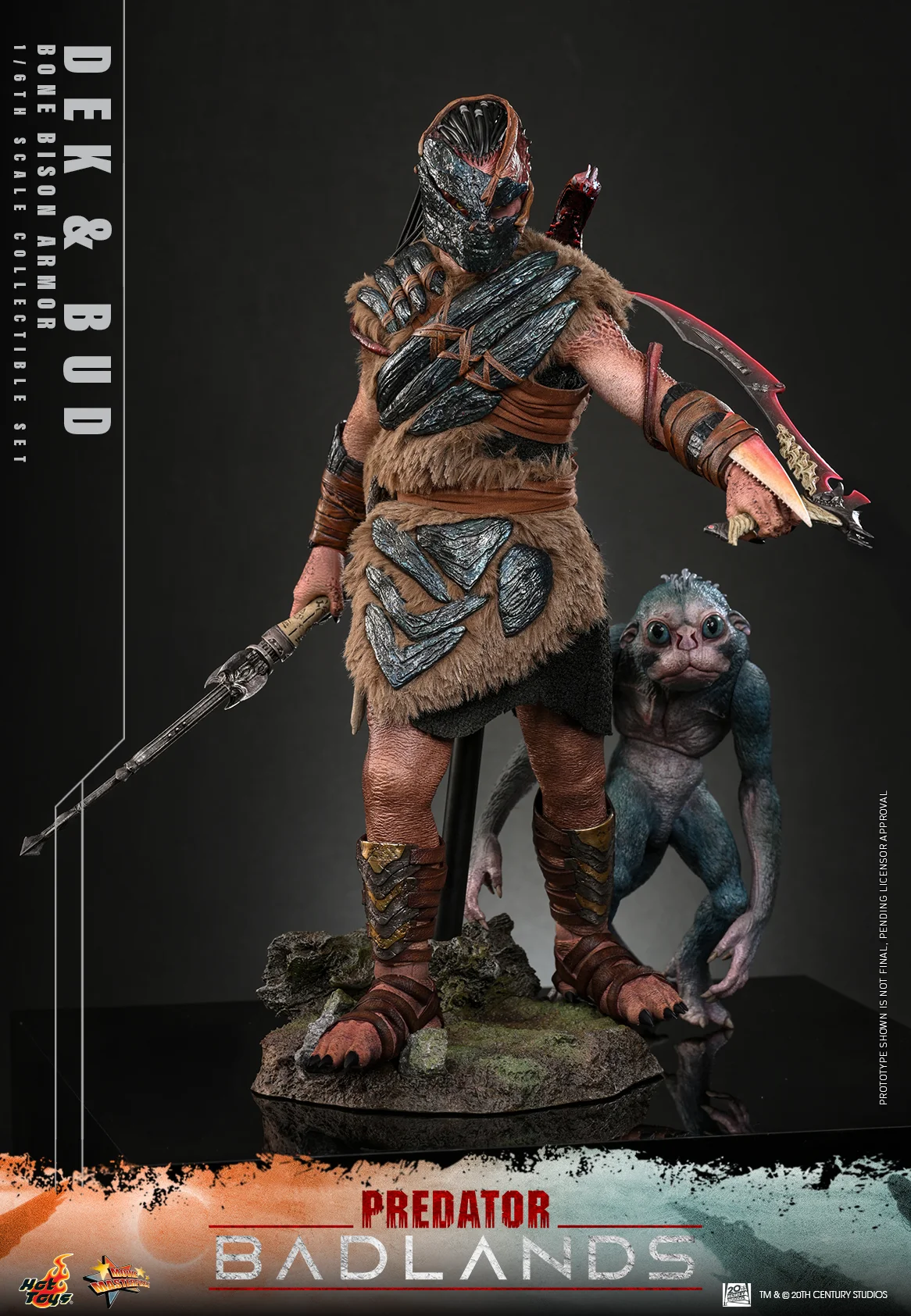 Figurka Dek (Bone Bison Armor) & Bud - Predator: Badlands Movie Masterpiece Action Figure 1/6