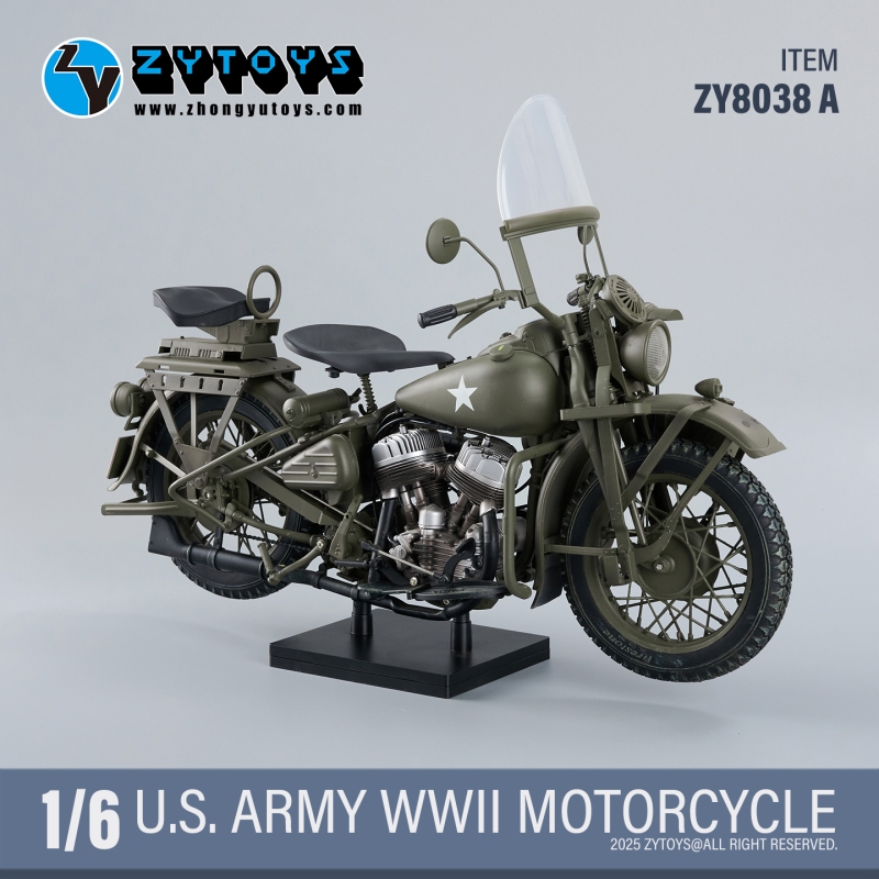 Motocykl US Army WWII Motorcycle Harley-Davidson (Olive Drab) 1/6