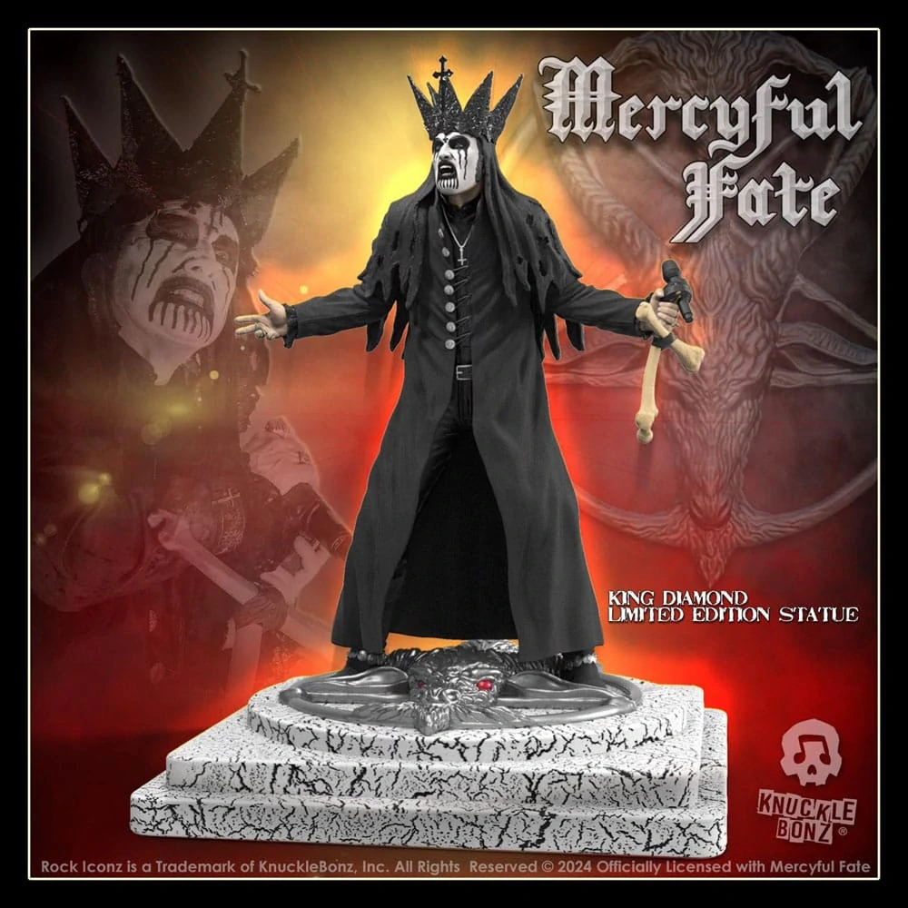 Soška King Diamond III (Black Version) - Mercyful Fate Rock Iconz Statue