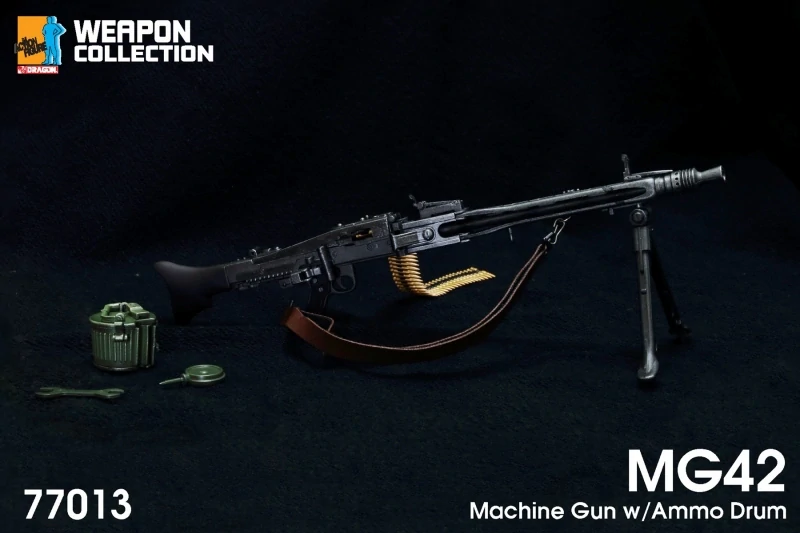 Zbraň pro 1/6 figurky MG42 Machine Gun with Ammo Drum (Black)