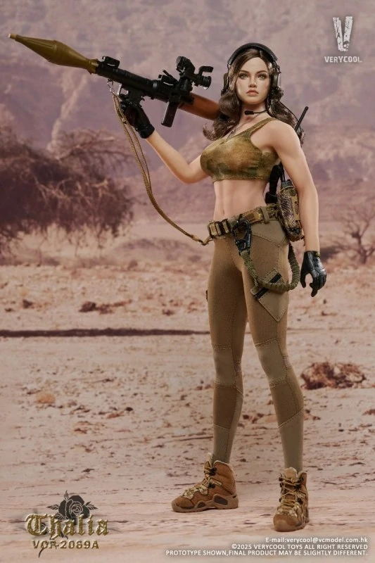 Figurka Thalia (Brown Hair) - Desert Female Soldier 1/6 Action Figure