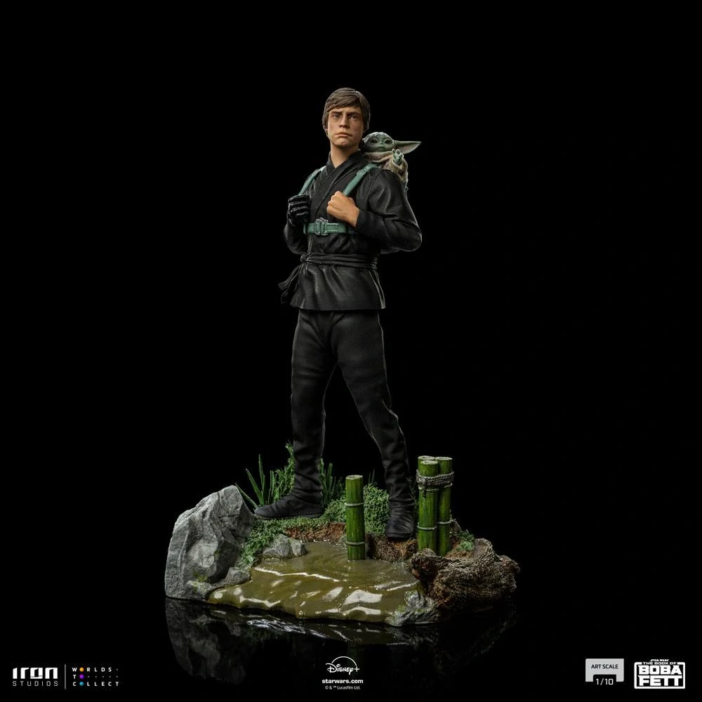 Soška Luke Skywalker & Grogu Training - Star Wars Book of Boba Fett Art Scale Statue 1/10