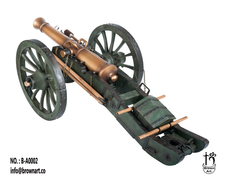 Dělo French Gribeauval 12 Pounder Cannon (Weathered Version) 1/6 Military Replica