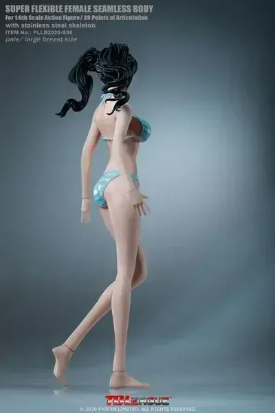 Figurka ženy Caucasian Pale Female Anime Girl Super Flexible Seamless 1/6 Body (Large Bust) 