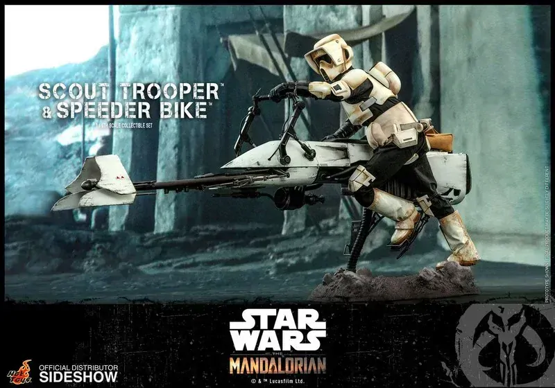 Figurka Scout Trooper & Speeder Bike - Star Wars The Mandalorian Action Figure 1/6